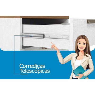 Cômoda Casal Marabá 1.6 C- 1 Porta E 6 Gavetas Jatobá-grafite - Santos Andirá