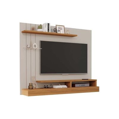 Painel Quarto P- Tv Até 50 Pol Valência Plus C- Prateleira E Nichos 160x135cm Off White-nature - Permóbili
