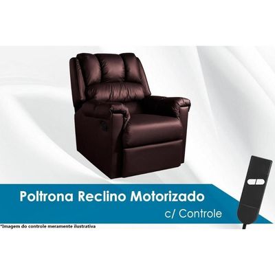 Poltrona Reclinável Motorizada P- Sala Vermont Classic Zero Wall Courano Preto - Probel