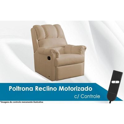 Poltrona Reclinável Motorizada P- Sala Vermont Classic Zero Wall Courano Preto - Probel