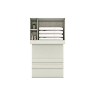 Módulo De Quarto Solteiro Armário Ponte Aéreo Mc12 Seletto C- 2 Portas E 2 Nichos Areia - Henn