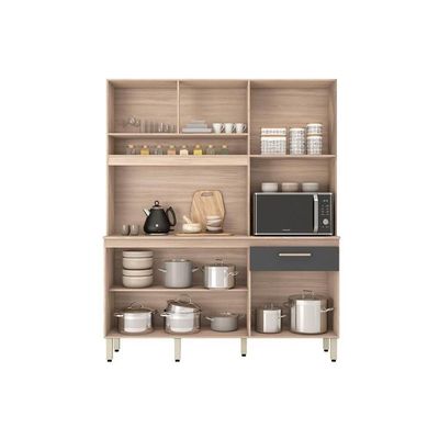 Kit De Cozinha Compacta álamo C- 6 Portas E 1 Gaveta 160cm Amendola-branco - Demóbile