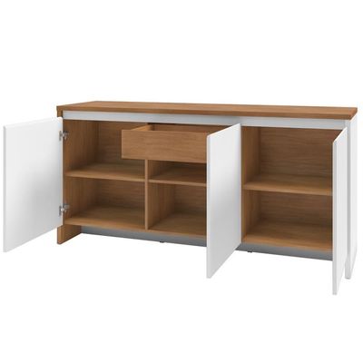 Balcao Buffet 50523 03 Portas 160cm Cedro Branco Dcasa