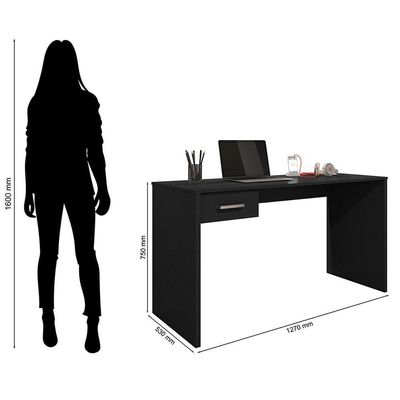 Mesa Para Computador Com 1 Gaveta Gávea Preto