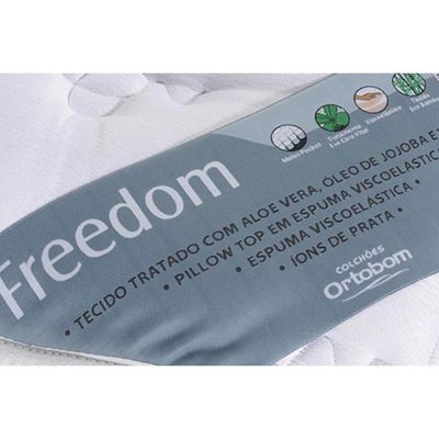 Cama Box Baú King: Colchão Molas Superpocket Ensacadas Ortobom Freedom Visco + Base Crc Courano White (193x203)