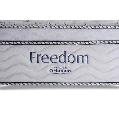 Cama Box Baú King: Colchão Molas Superpocket Ensacadas Ortobom Freedom Visco + Base Crc Courano White (193x203)