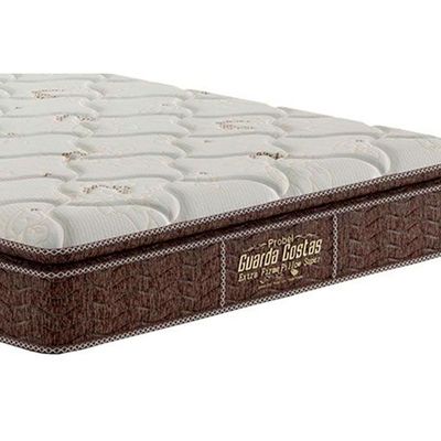 Cama Box Baú King: Colchão Anatômico Probel Guarda Costas Extra Firme + Base Crc Suede Clean (193x203)