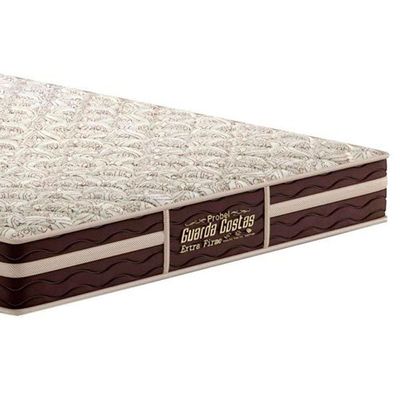 Cama Box Baú King: Colchão Anatômico Probel Guarda Costas Extra Firme + Base Crc Suede Clean (193x203)