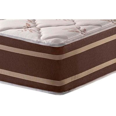 Cama Box Baú Queen: Colchão Molas Ensacadas Superlastic Duo Sono +base Crc Courano Brown (158x198)