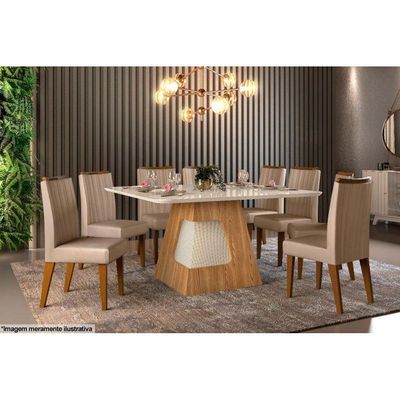 Kit 4 Cadeiras Sala Jantar Isis 4 Un Ipê Suede Kraft
