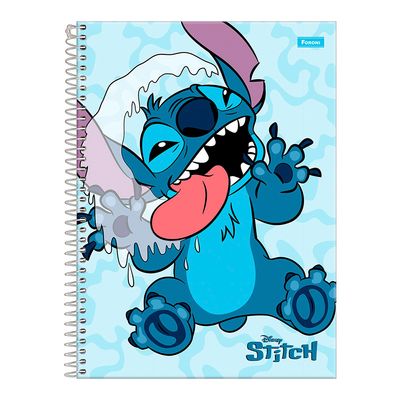Caderno Universitário Foroni Espiral Capa Dura Disney Stitch 1 Matéria 80 Folhas - Item Sortido