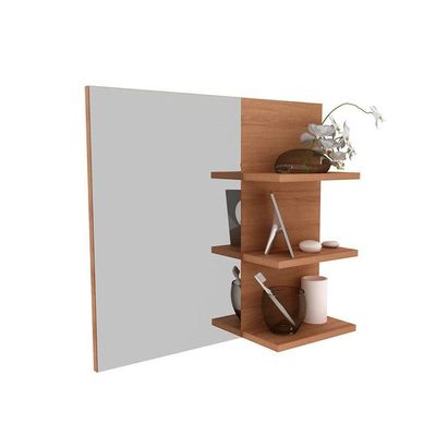 Conjunto De Banheiro Balcão Suspenso Bn3601 S- Cuba 80cm E Armário C- Espelho Bn3608 Branco - Tecno Mobili