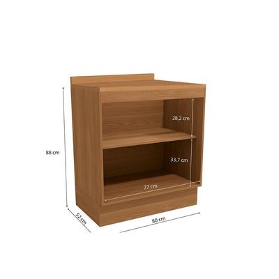 Cozinha Completa Maxxi 2 Peças (1balcão+1complemento) C2p42 Canela - Kappesberg