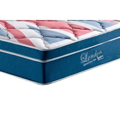 Cama Box Baú Solteiro: Colchão Molas Masterpocket Ensacadas London + Base Crc Courano White (88x188)