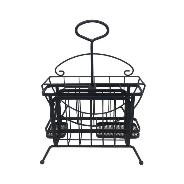 Suporte para Pratos e Talheres L Hermitage em Ferro Preto Suporte para Pratos e Talheres L Hermitage em Ferro Preto