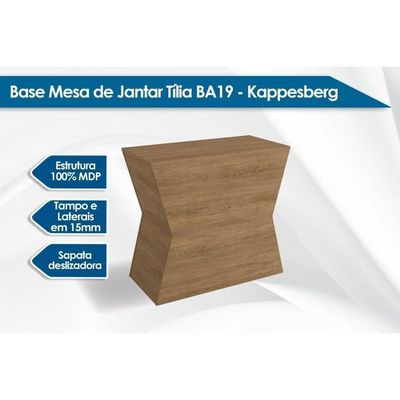 Mesa Para Cozinha Tilia Com Tampo Madeirado Com Vidro 135x105cm Off White Vidro Off White Kappesberg