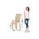 Conjunto Mesa Sala Jantar Natalí Com Tampo Madeirado Com Vidro Reto 120x80cm E 4 Cadeiras Bella Nature Linho Henn