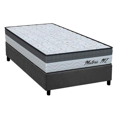 Conjunto Box Solteiro: Colchão Espuma Orthoflex D33 Matera Ml + Base Crc Suede Gray (78x188)
