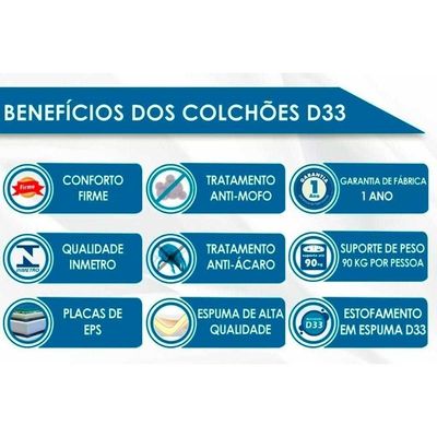 Colchão Viúva Anatômico D33 - Firmepedic Guarda Costas Próintense Brown (128x188x18) - Probel