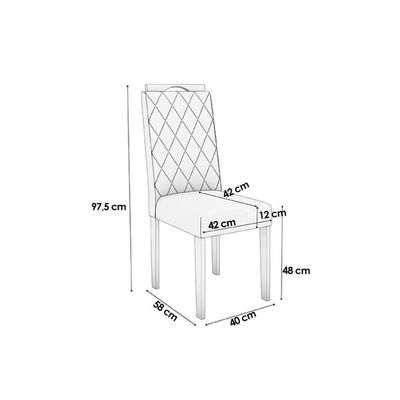 Kit 4 Cadeiras Sala Jantar 2cad152ea 4 Un Eucalipto Suede Marrom A033