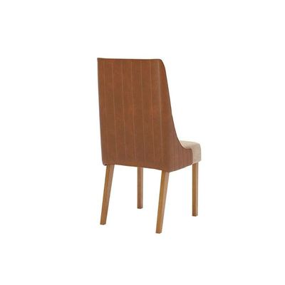 Kit 4 Cadeiras Sala Jantar Ivy 4 Un Nature Courano Caramelo Creme