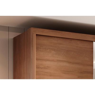 Guarda Roupa Casal 2 Portas De Correr E 6 Gavetas C- Espelho Titan 1173 C- Pés Freijo - Carraro