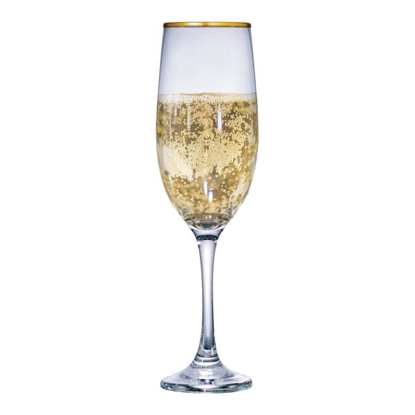 Taça para Champagne Ruvolo com Filete Dourado 200ml