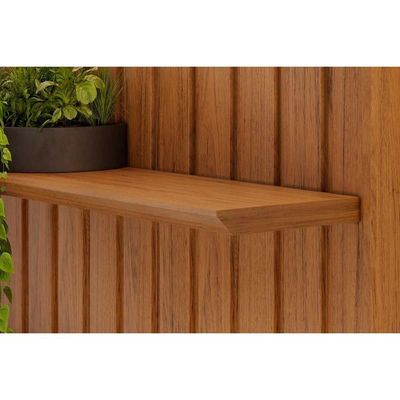 Estante P- Sala Até 65 Pol Pratic Ripado C- 3 Gavetas 223x240cm Freijó-off White - Dj Móveis