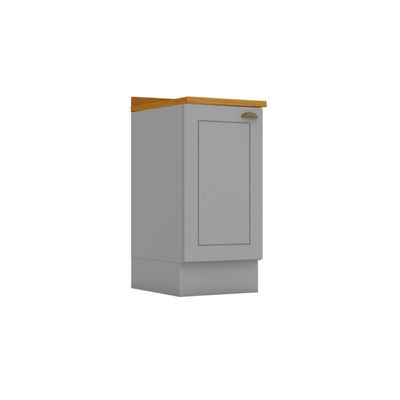 Gabinete De Cozinha Modulado Balcão Com Tampo Americana Com 1 Porta 40cm Cinza