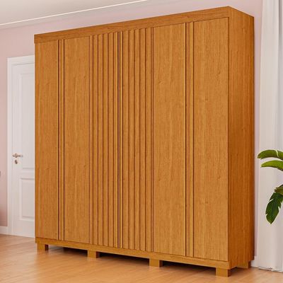 Guarda Roupa Casal Suíça 6 Portas Linhamobília Cinamomo