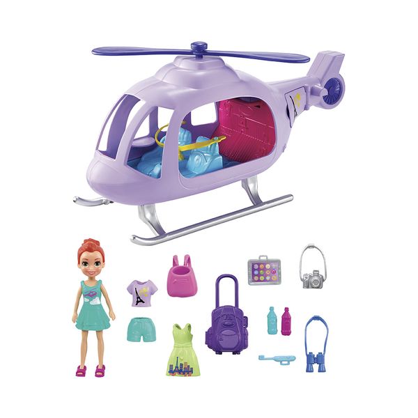 Boneca Polly Passeio de Helicóptero de Férias