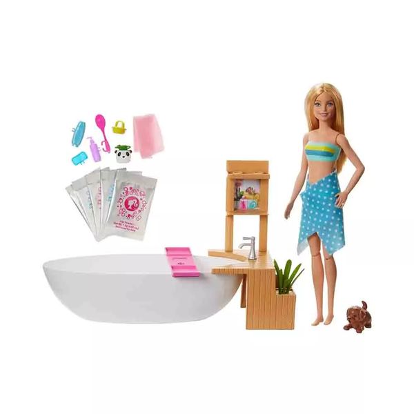 Boneca Barbie Wellness Conjunto Banho de Espumas