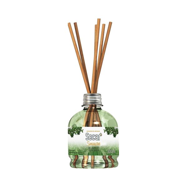 Difusor de Aromas Secar Sensacões 300ml Alecrim Silvestre com Vareta de Madeira de Pinus Difusor de Aromas Secar Sensacões 300ml Alecrim Silvestre com Vareta de Madeira de Pinus