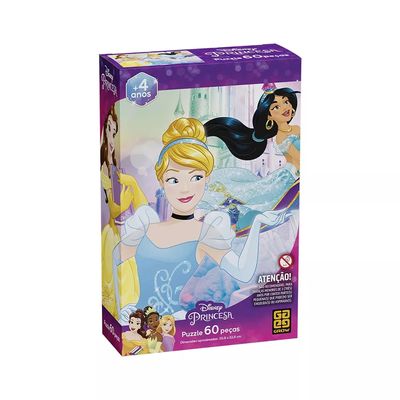 Quebra-Cabeça Grow Princesas com 60 Peças