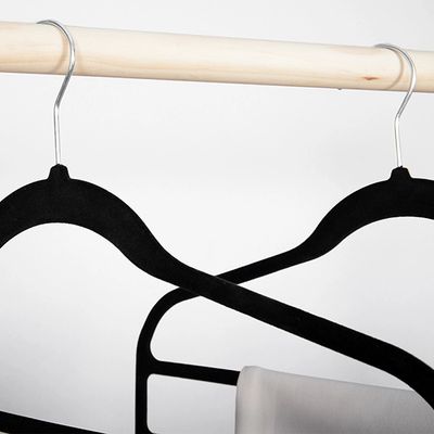 Cabide Le Velvet Para Calça 2 Unidades Veludo Preto