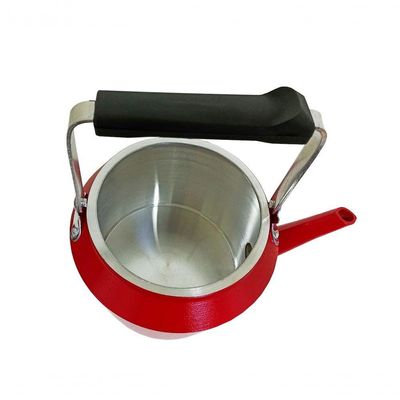 Chaleira De Alumínio Batido Fundido 1.7l Vermelha Craqueada