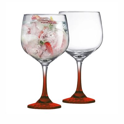 Taça para Gin Tônica com Haste Vermelha Ruvolo 705ml