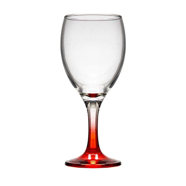 Taça para Água com Haste Vermelha Ruvolo Roma 300ml
