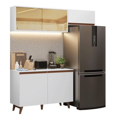 Armário De Cozinha Compacta 190cm Reims Madesa 09 Branco