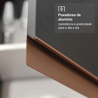 Armário De Cozinha Compacta 190cm Reims Madesa 06 Preto