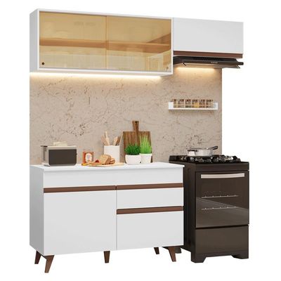 Armário De Cozinha Compacta 190cm Reims Madesa 05 Branco