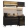 Armário De Cozinha Compacta 190cm Reims Madesa Preto/Rustic