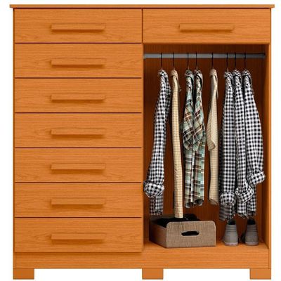 Cômoda Sapateira Alta Julieta 8 Gavetas 2 Portas Cinamomo