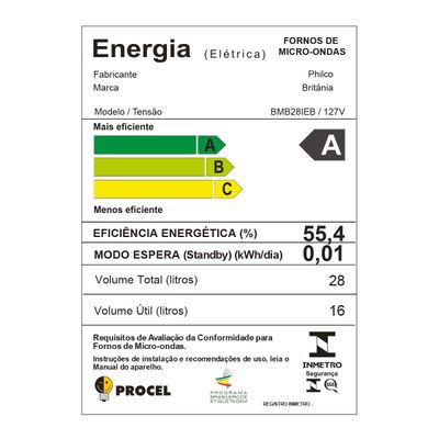 Micro-ondas de Embutir Britânia 28L 1400W BMB28IEB 127V