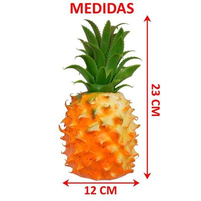 Kit 2 Abacaxi Tropical Maço Bananas Enfeite Fruta Em Isopor