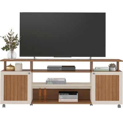 Rack De Sala Para Tv 75 Artely Ipanema Cinamomo Off White