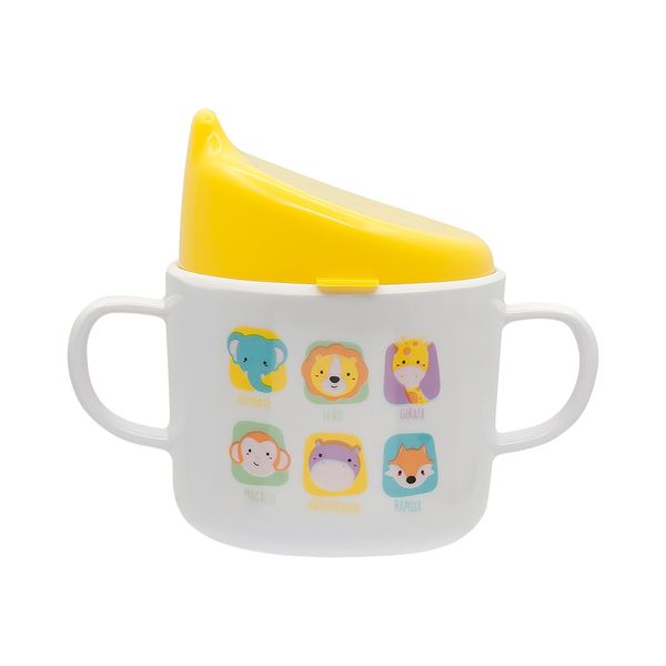 Copo com Bico Le Baby Safari em Melamina 210ml Copo com Bico Le Baby Safari em Melamina 210ml