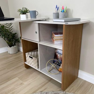 Mesa Escrivaninha Nomad Cinamomo Off White