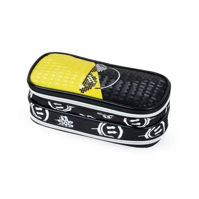 Kit Mochila De Rodinhas + Lancheira + Estojo Duplo Emoji Denlex