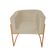 Kit 8 Poltronas Decorativa Sala De Estar Base De Ferro Cobre Veludo Bege